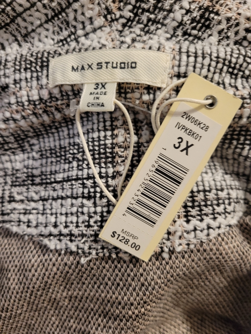 Max Studio Tweed Open Front Jacket - Picture 5 of 6
